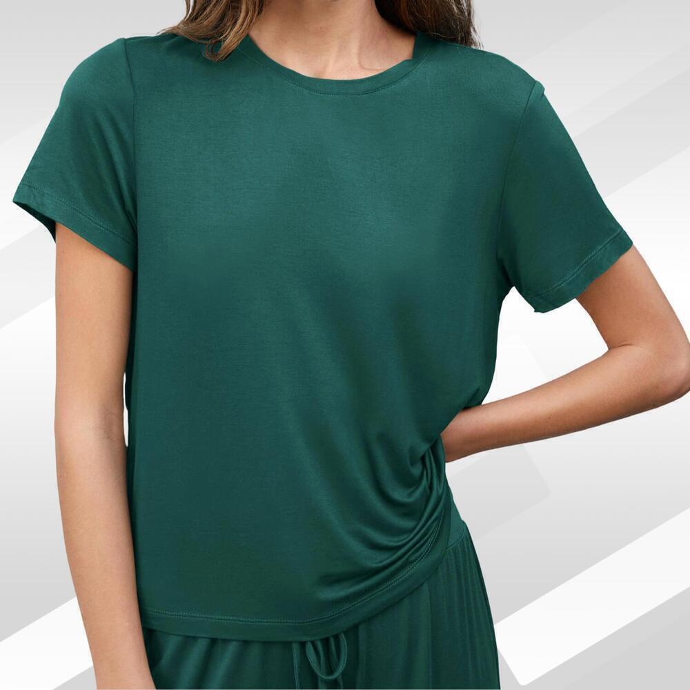 2/$30 Andie The Classic Tee Bamboo Jersey Fern Size XS | Soft Everyday Basic